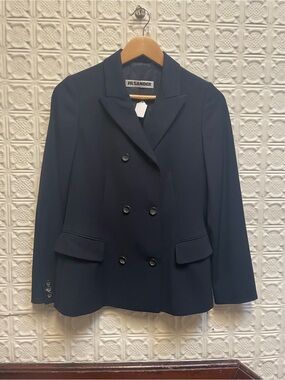Jil Sander Women's Double-Breasted Navy Blazer